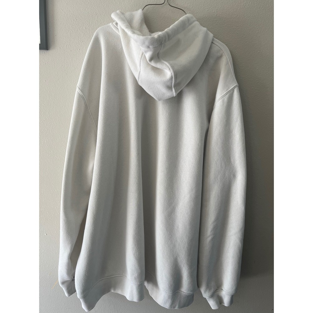 CARHARTT Hoodie Graphic Logo Streetwear Mens 2XL Tall White Loose Fit Sweatshirt - Picture 6 of 6